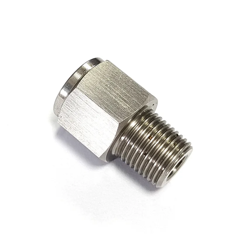Oil Pressure Sensor Adapter Fitting 1/8 NPT To M10 M12 Thread Reducer Stainless Steel Fuel System Testing Diagnostic Connector