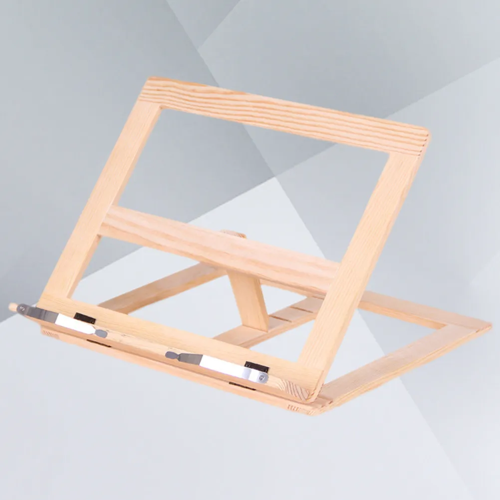 

1Pcs Portable Foldable Wooden Book Reading Stand Adjustable Angle Notebook Holder Multipurpose Book Bracket Reading Holder
