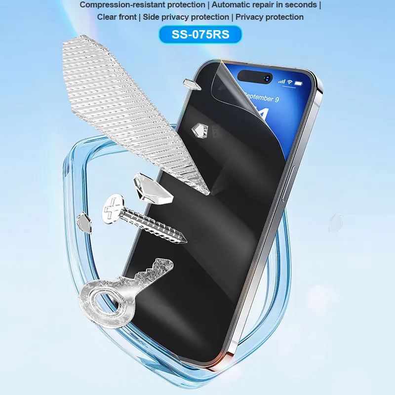 SUNSHINE 50 шт. SS-075RS самовосстанавливающаяся HD пленка для экрана конфиденциальности для защиты экранов мобильных телефонов поддерживает экраны до 7 дюймов