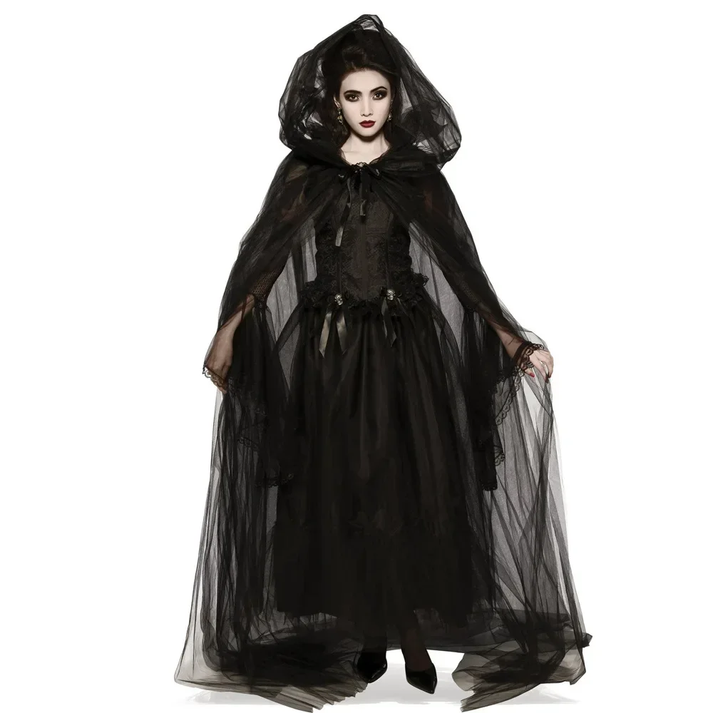 Nuovo Halloween Fantasmi per adulti Vestito da strega Demone Vampiro Costume Abito scuro Diavolo Fantasma Sposa Costumi Abiti spaventosi