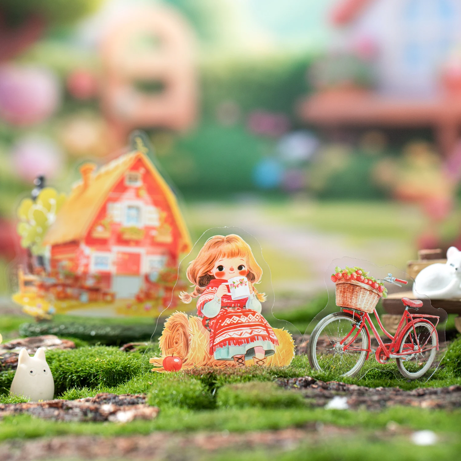 

Садовый тур, заметки, серия Kawaii Girl, цветок, пейзаж, наклейка для домашних животных, креативный материал для журнала «сделай сам», коллаж, скрапбук, канцелярские принадлежности