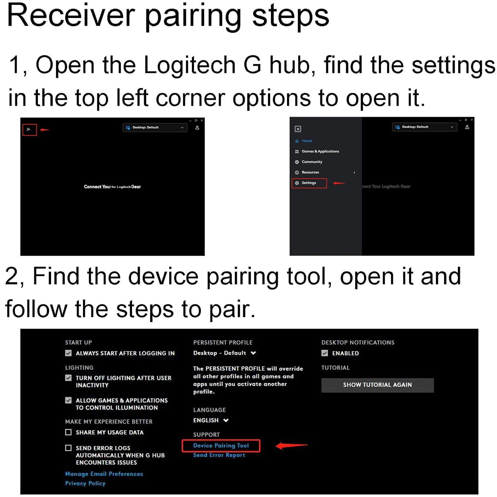 USB Dongle Mouse Receiver Adapter Replacement for Logitech G913 TKL G915 TKL Wireless Mouse