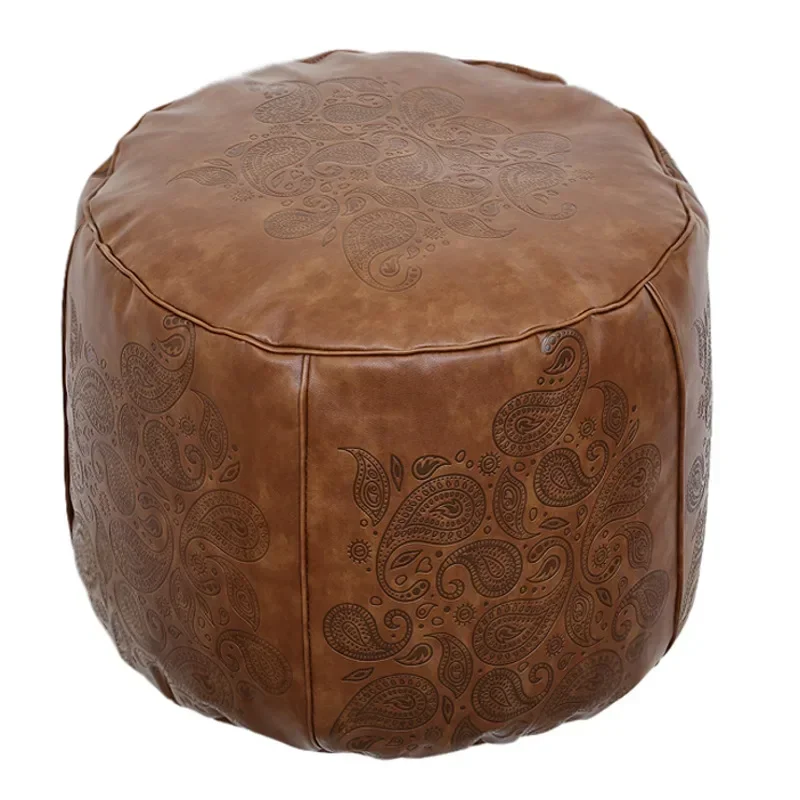 

# Hot Moroccan Wind Landing Light Portable Lazy Sofa Leather Printed Tatami Stool Bohemia Web Celebrity Living Room Cushion