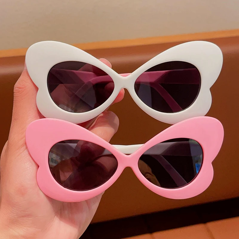 2024 New Children Simple Butterfly Shaped Cute Sunglasses UV400 Girls Boys Fashion Colors Protection Sunglasses Kids Sun Glasses