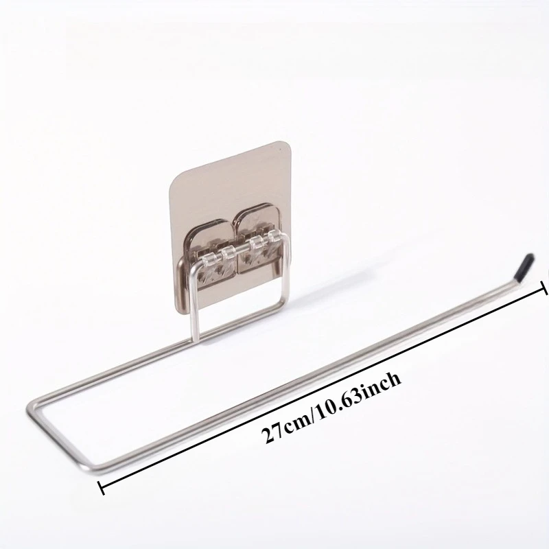 1pc Toilet Paper Holder A self-adhesive, nodrilling bathroom kitchen storage item that saves space for toilet paper distribution