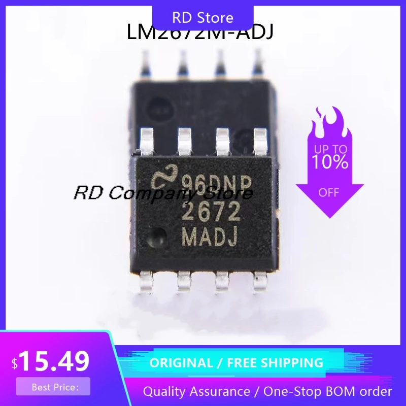 

5PCS LM2672M-ADJ 2672MADJ Step-down regulator chips SOP-8 Free Shipping