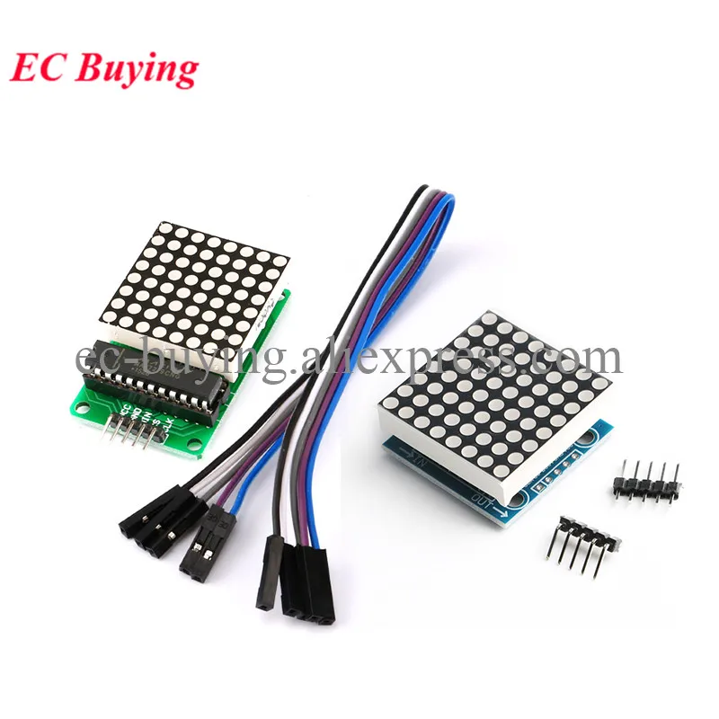 MAX7219 8*8 Dot Matrix Module Microcontroller Module Display Module MCU LED Display Control Module For Arduino 5V