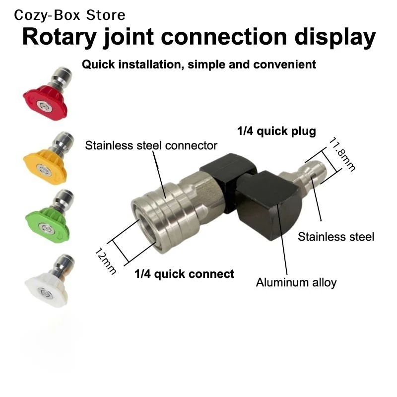 [ZY]360° Rotating Pressure Washer Jet Nozzle 1/4