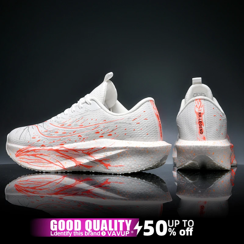 Sports Men Running Shoes Carbon Board Speciality Marathon Breathable Lightweight Women's Comfortable Athletic Nonskid Sneakers