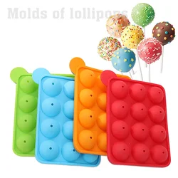 12 Hole Silicone Cake Pop Mold Ball Shaped Die Mold Silicone Lollipop Chocolate Cake Baking Ice Tray Stick Tool