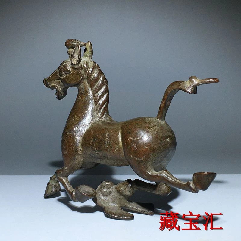 Fuchun Copper Horse Tread Flying Swallow Horse to Success; Horse Home Living Room Office Products in the Zodiac