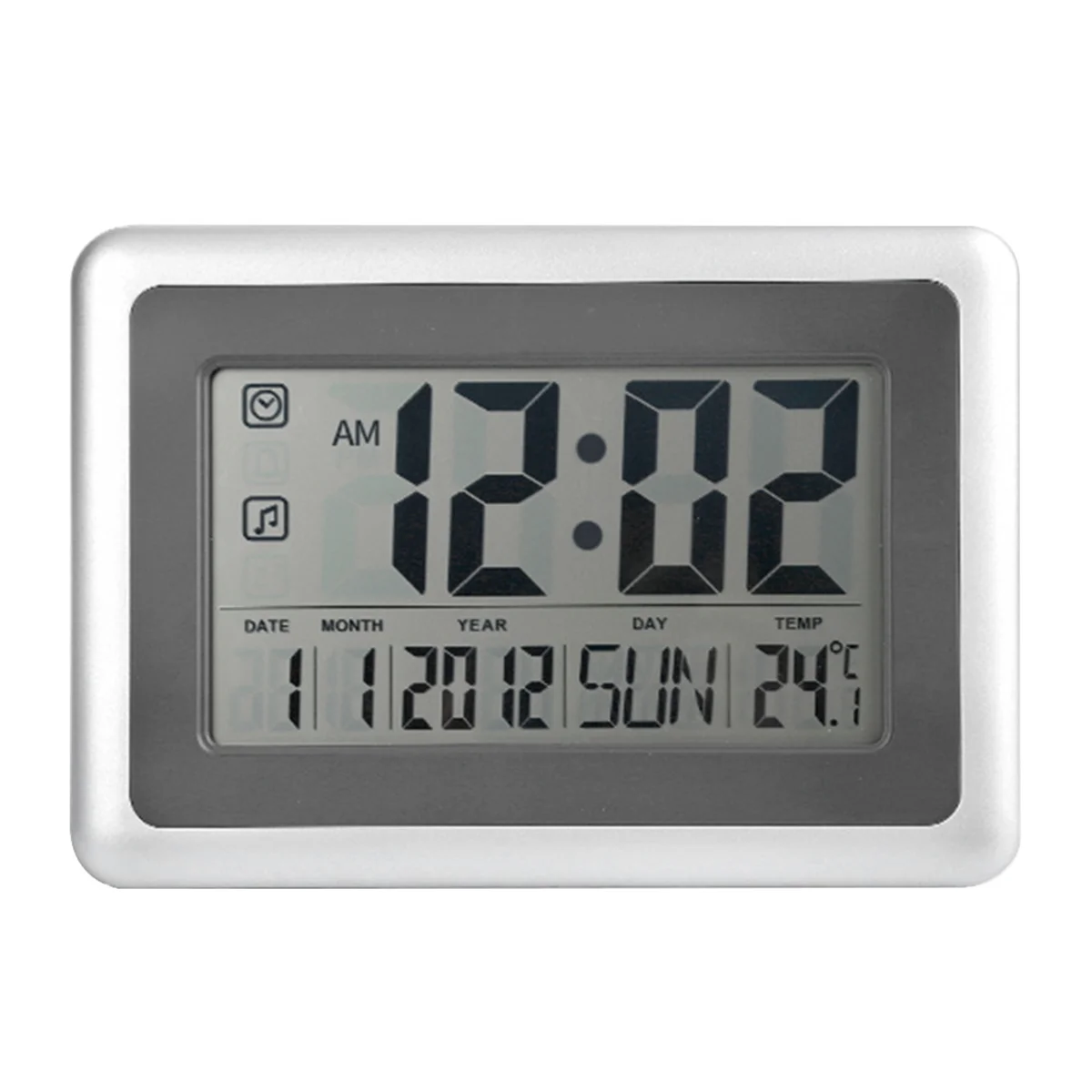 Digital Clock with Calendar & Temperature,Large LCD Screen Alarm Clock with Extra Large Digits, Easy to Read and Set