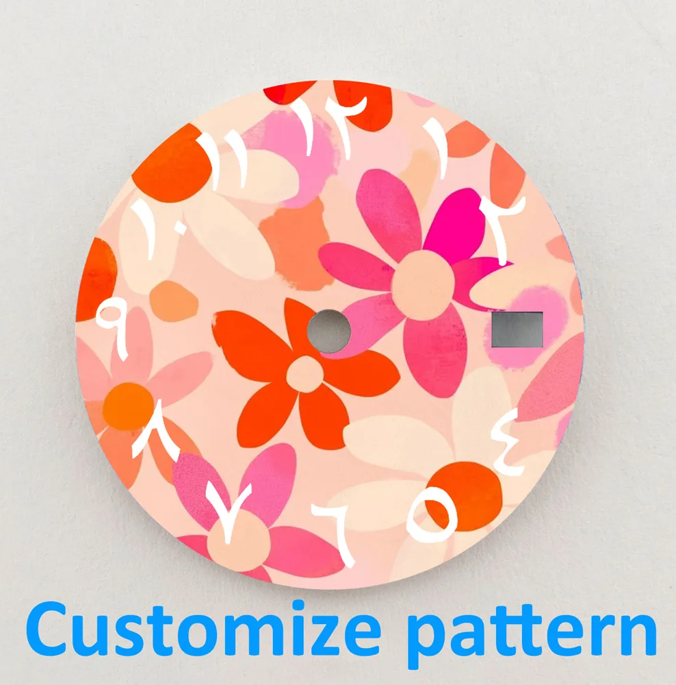 NH35 Dial 28.5mm Dial Creative Flowers Series Arabic Numeral Dial NH36 Dial High-Quality Dial Fit NH35/36 Movement Custom LOGO