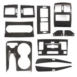 For Mercedes Benz GLK X204 2008-2015 ABS Carbon Fiber Car Center Console Decorative Panel Sticker Car Interior Accessories