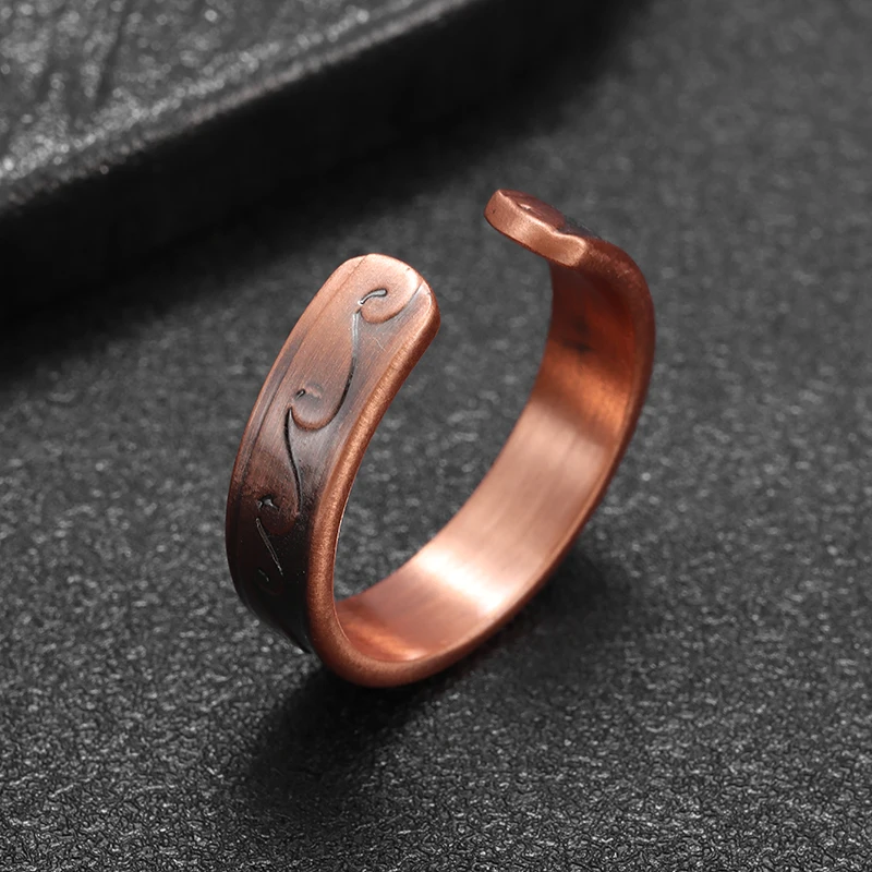 Retro Wavy Ring, Magnetic Energy Treatment for Joint Pain, Copper Ring, Fashionable Health Weight Loss Jewelry for Men and Women