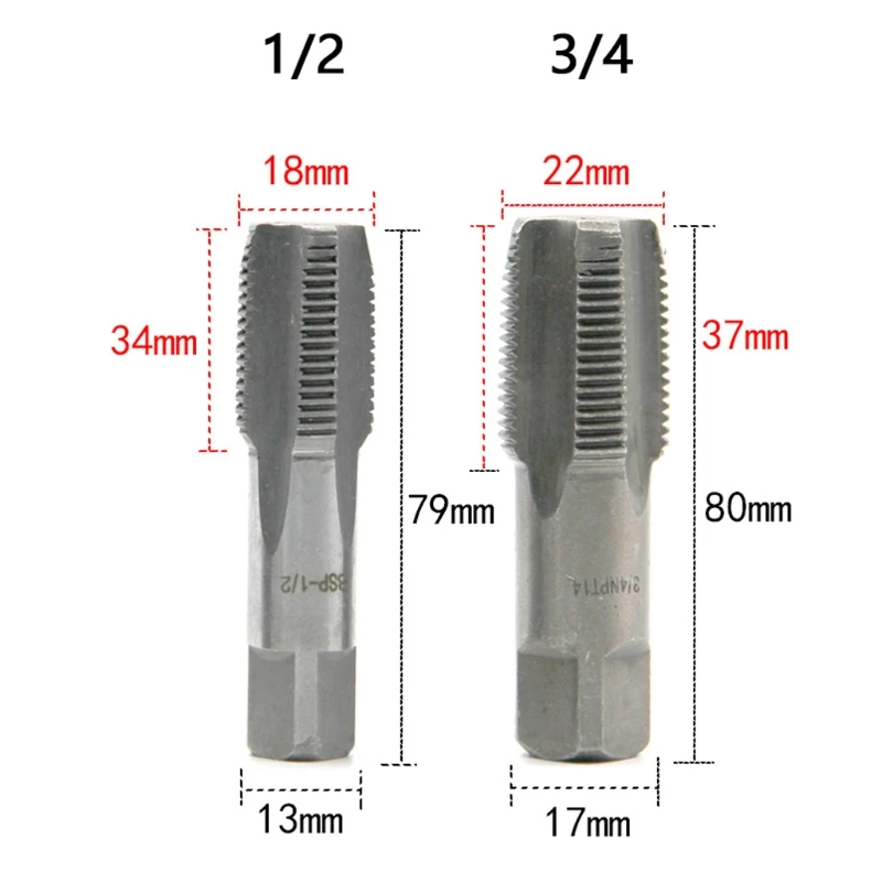 Jeu de robinets de réparation, extracteur de vis de fil de 1/2 pouces 3/4 pouces, outils d\'extraction d\'acier à haute teneur en carbone 3 pièces