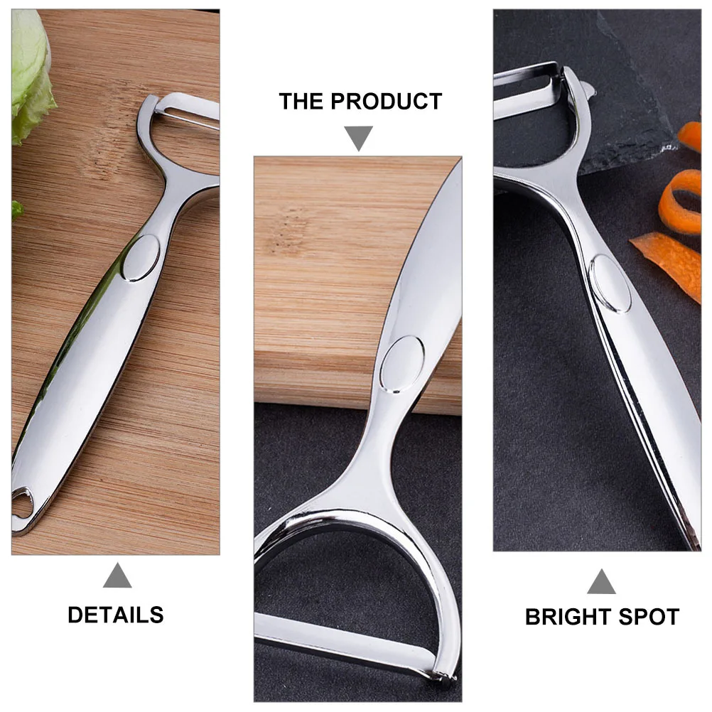 

2pcs Stainless Steel Y-Shaped Peeler Fruit Vegetable Carrot Potato Melon Kitchen Tool Lightweight Corrosion Resistant