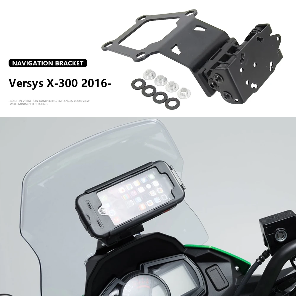

NEW Navigation Bracket Mount Smartphone GPS Holder Motorcycle Accessories For KAWASAKI VERSYS X300 Versys X-300 2016-2021 2020