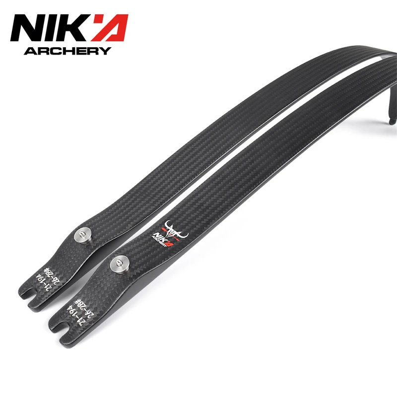 

Nika Archery 1Pair 70" N3 Recurve Bow Limbs with Small BULL Logo Limbs 55% Carbon Fiber 22-46lbs Outdoor Archery Bow Accessories