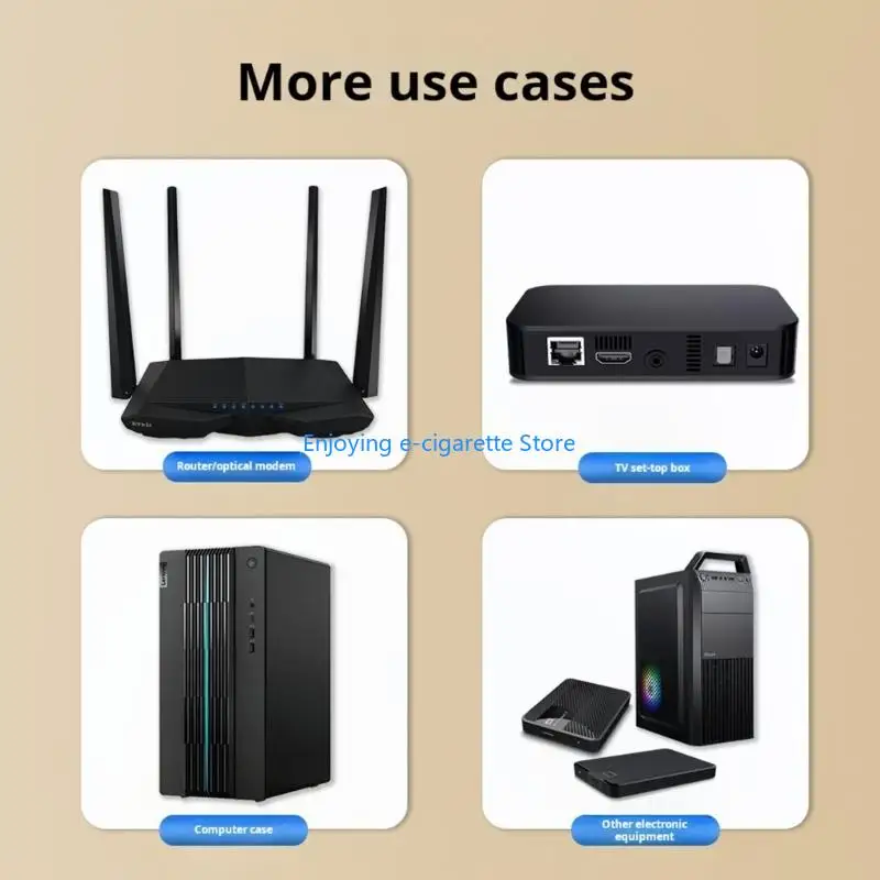 Weißer 120-mm-Kunststoff-USB-Lüfter für Router, DVR, und Heimgeräte Y4QF – Detail 3