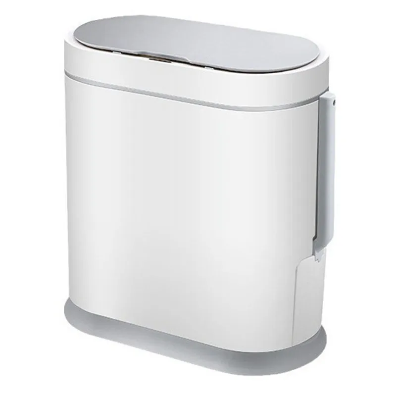 Automatic Sensor Trash Can Bathroom Smart Wastebasket Toilet Narrow Litter Bins with Brush Home Kitchen Cleaning Accessories