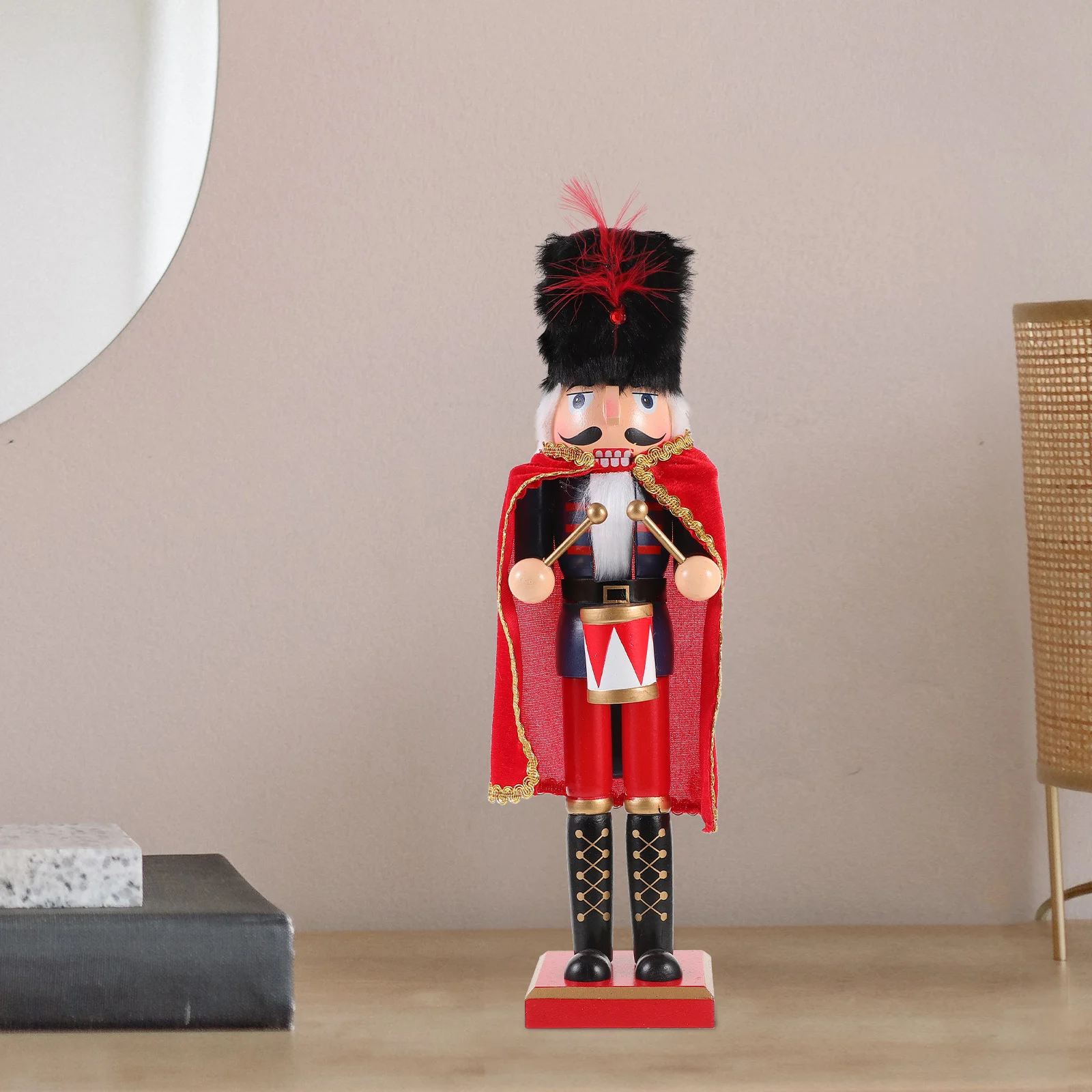 

1pc Wooden Nutcracker Hand-Painted Christmas Decoration Desktop Festival Ornament Xmas Table Decor Holiday Nutcrackers Wooden