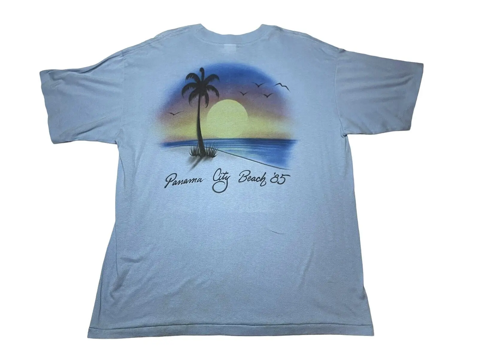 Vintage 80s Airbrush Panama City Beach Souvenir Single Stitch T-SHIRT Jereve 100% Cotton Streetwear High Quality