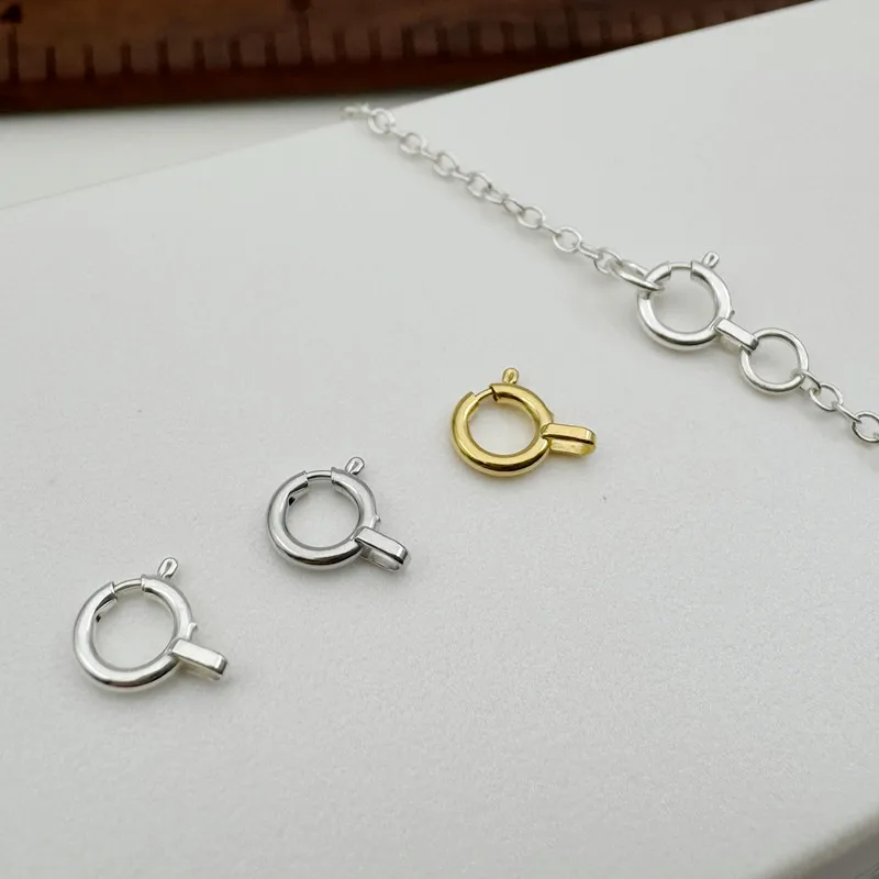 مشبك صلب من الفضة الإسترلينية QQ مع قفزة مغلقة ، إكسسوارات صناعة مجوهرات سهلة الاستخدام ، العثور على ، 5 ، 1 #1