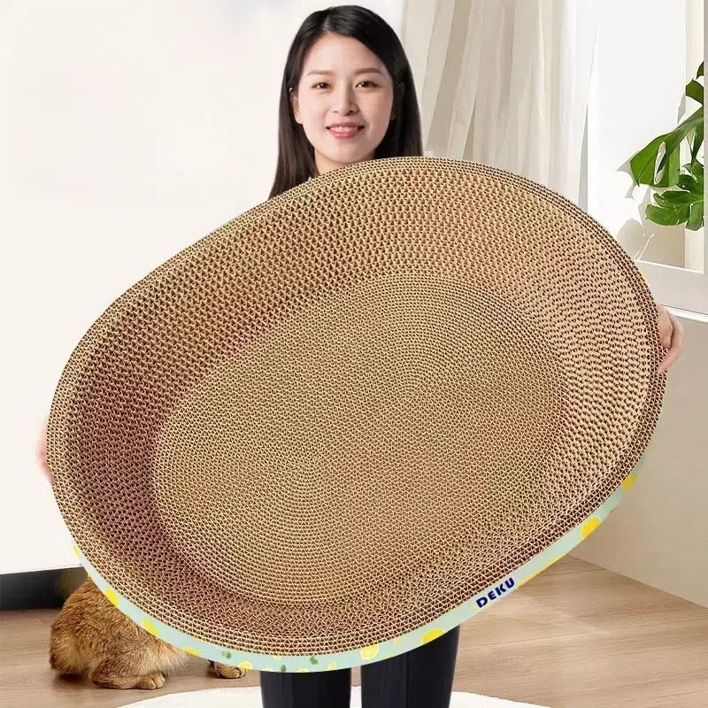 Cardboard Cat Scratchers Round Shape Scratching Bed Scratch Lounge for kitten play scratch