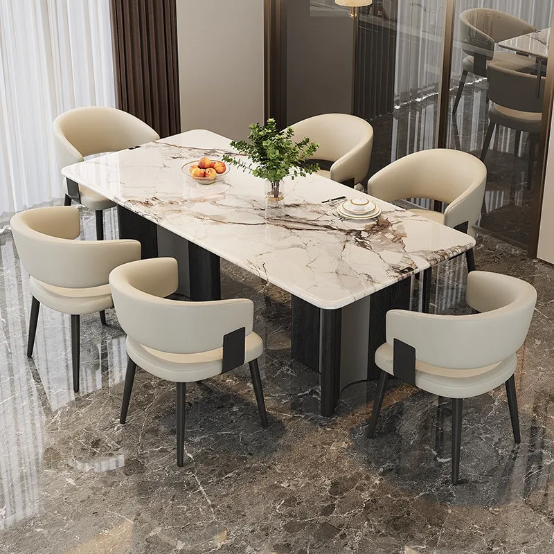

Design Dining Chairs Classic Unique Dining Tables Sets Hardcover Minimalist Service Luxury Kitchen Table Modern Home Furniture