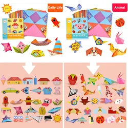 54Sheets Origami Folding Paper for Kids Children Kindergarten Nursery School Handmade DIY Crafts Art Decor Early Educational Toy