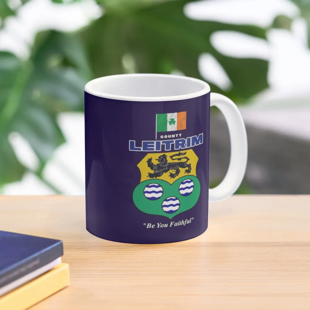 

Уезд Leitrim Ирландия-официальная кофейная кружка Crest, термокружки для переноски, кружки для красивого чая, кружка