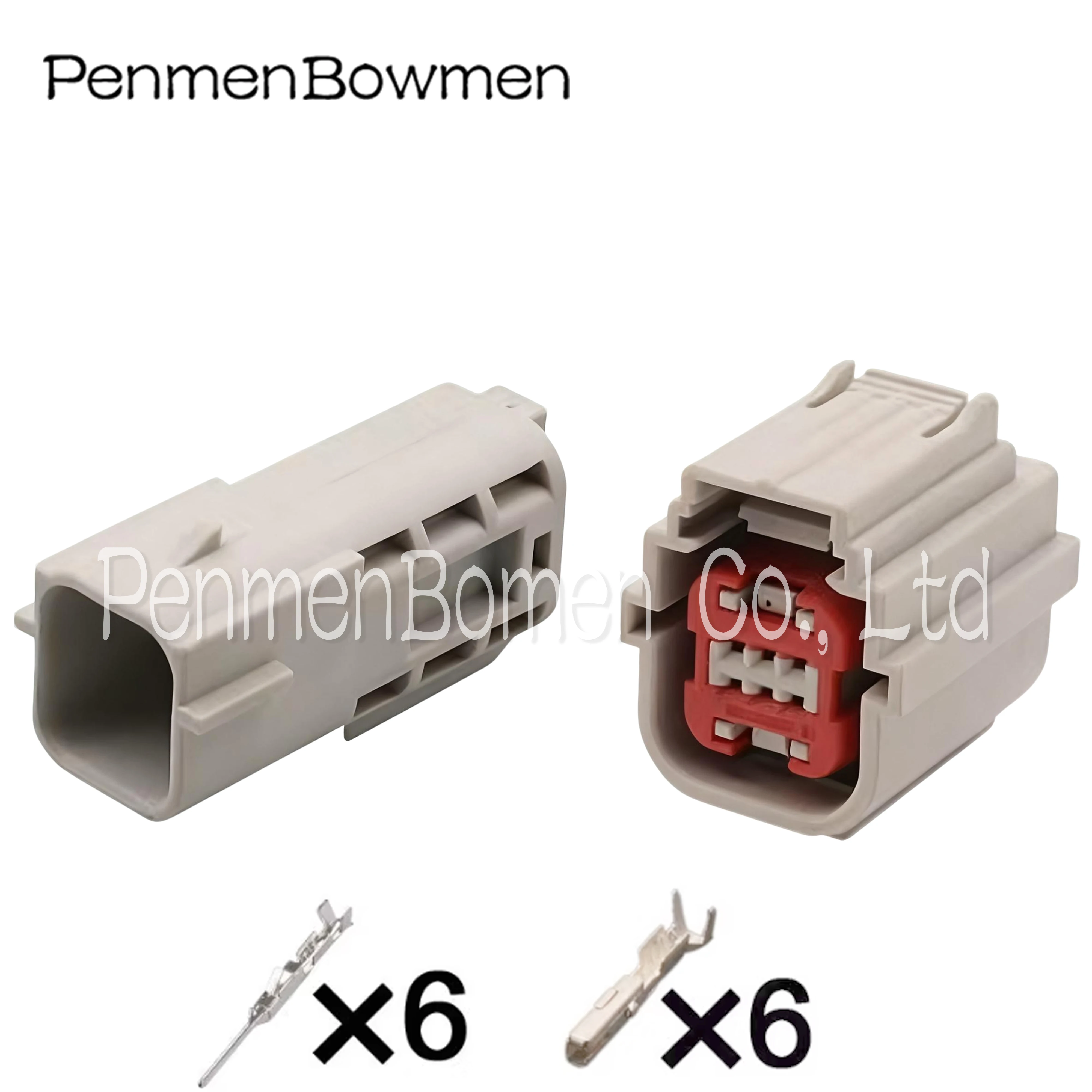 1 Set 6 Pin 2-1924211-1 Auto Rear License Plate Light Electrical Connectors Female Male Plug for 1924212-1