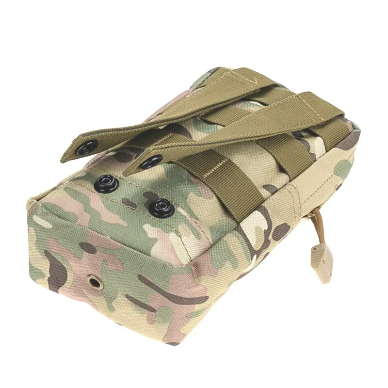 Outdoor Tactical Molle Waist Bag 600D Camouflage Khaki Storage Fanny Pack for Hunting Backpack Tactical Vest Attachment