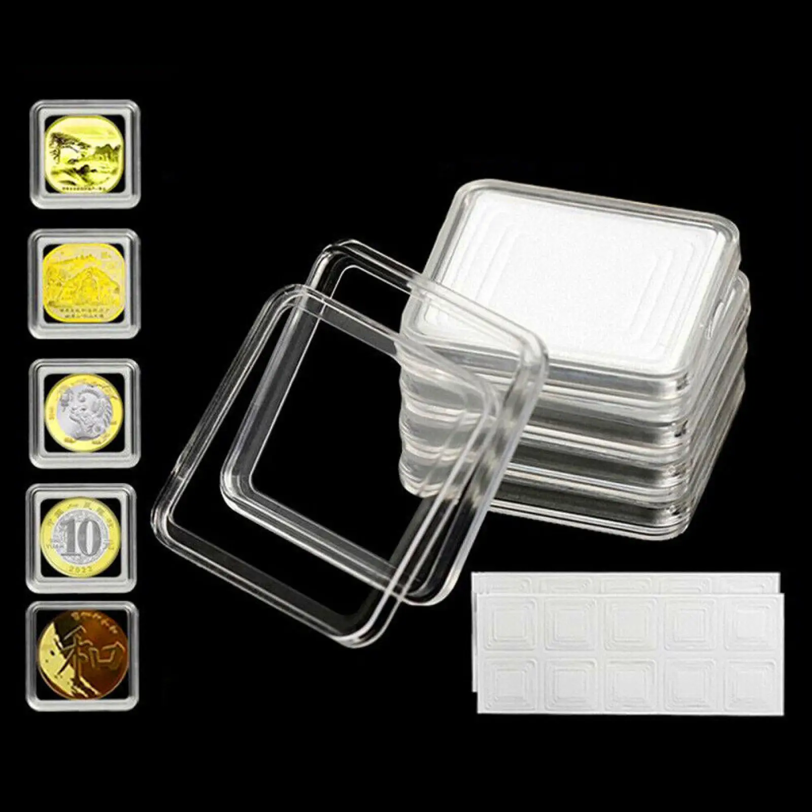 ENSEMBLE DE BO?TES de rangement en plastique transparent avec double