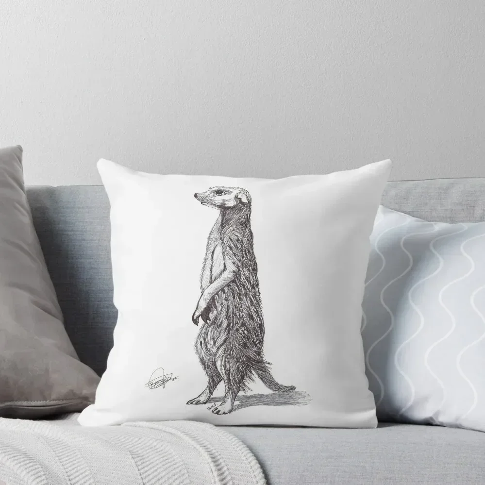 

Meerkat Meerkat Throw Pillow Sofa Covers For Living Room Pillow Decor Christmas Pillows Sofa Decorative Covers pillow