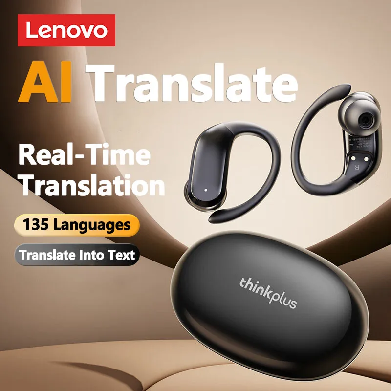 AI Translator Earbud Lenovo LP75 Pro XT55 TWS Bluetooth Noise Reduction HD Call Translation Headphones Travel Translator Headset