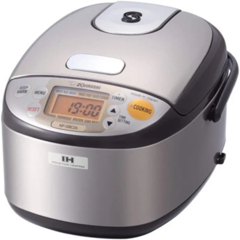 

Induction Heating System Rice Cooker and Warmer, 0.54 L, 7.5"D x 11.87"W x 9.12"H,Stainless Dark Brown