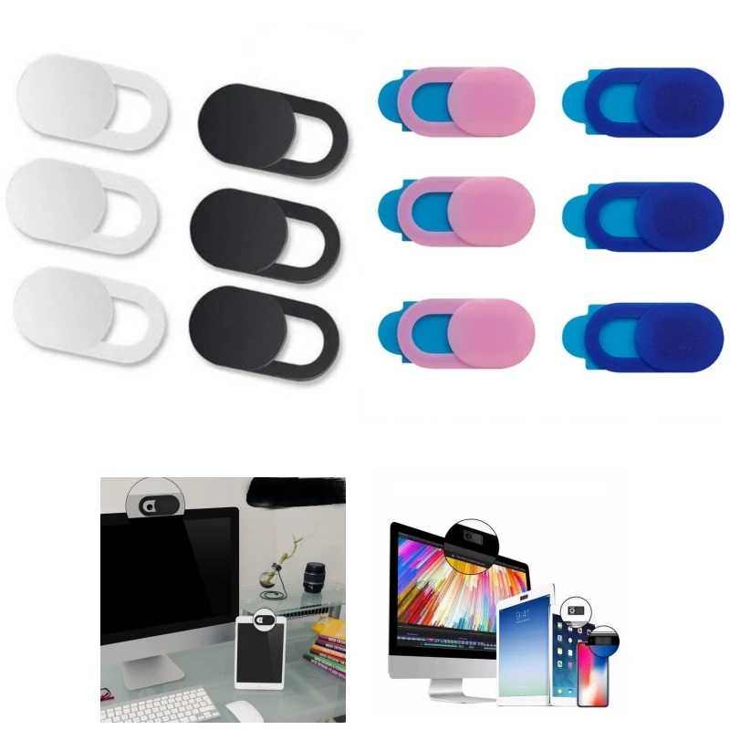 6pcs Universal WebCam Cover Ultra Thin Shutter Slider Camera Lens Cover For Web IPhone Macbook iPad Laptops Privacy Sticker
