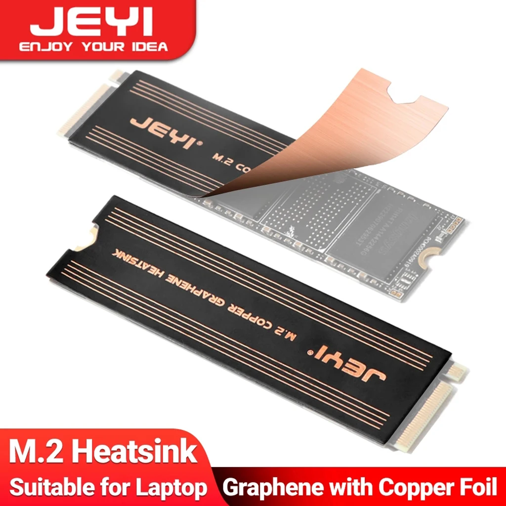 M.2 SSD Heat Sink Dual-Layer Graphene and Copper Foil Design Cooler Radiator for Laptop PC for NVMe NGFF 2280 Solid State Drives