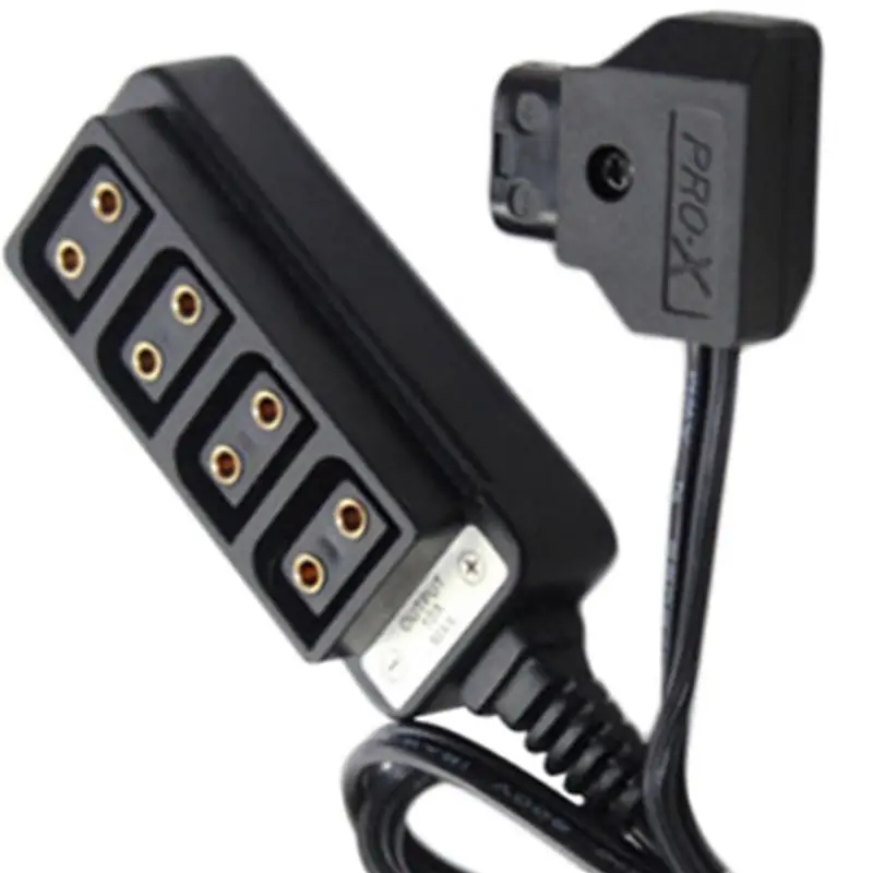 A31T D-Tap Male to 4-Port P-Tap Female Camera Power Supply Distributor DTAP Fourway Splitter Cable
