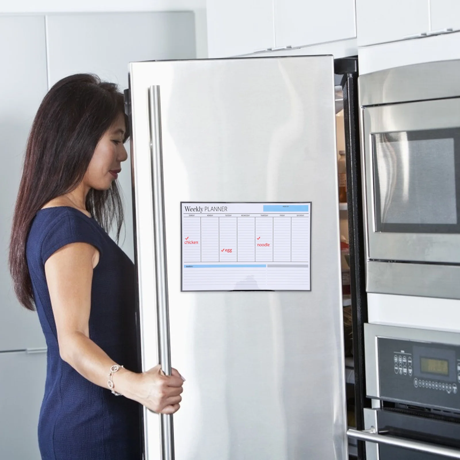 

1Pcs Fridge Magnetic Board Writeable Dry Erase Calendar Sticker Removable Planning Sheet for Home Office Schedule