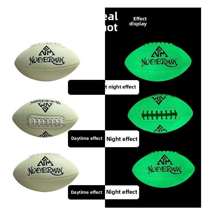 كرة قدم أمريكية خفيفة للرجبي من البولي يوريثان، مقاس 9 أصلية للبالغين، هدية عيد ميلاد، كرة تدريب لعيد الميلاد