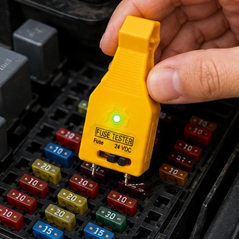 Multi-Functional Fuse Checker Puller Universal Car Test Light Removal Tool Fuse Tester Blade Type Circuit Puller DC 24V