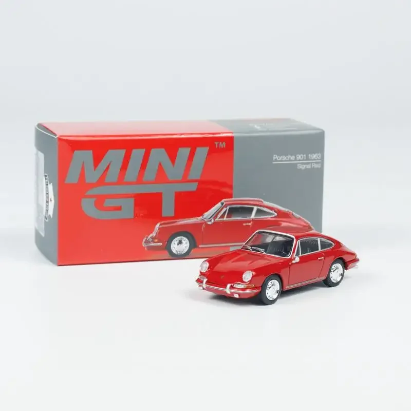 MINI GT 1:64 Porsche 911 901 1963, статическая модель из сплава, детская коллекция игрушек, для детских рождественских подарков.