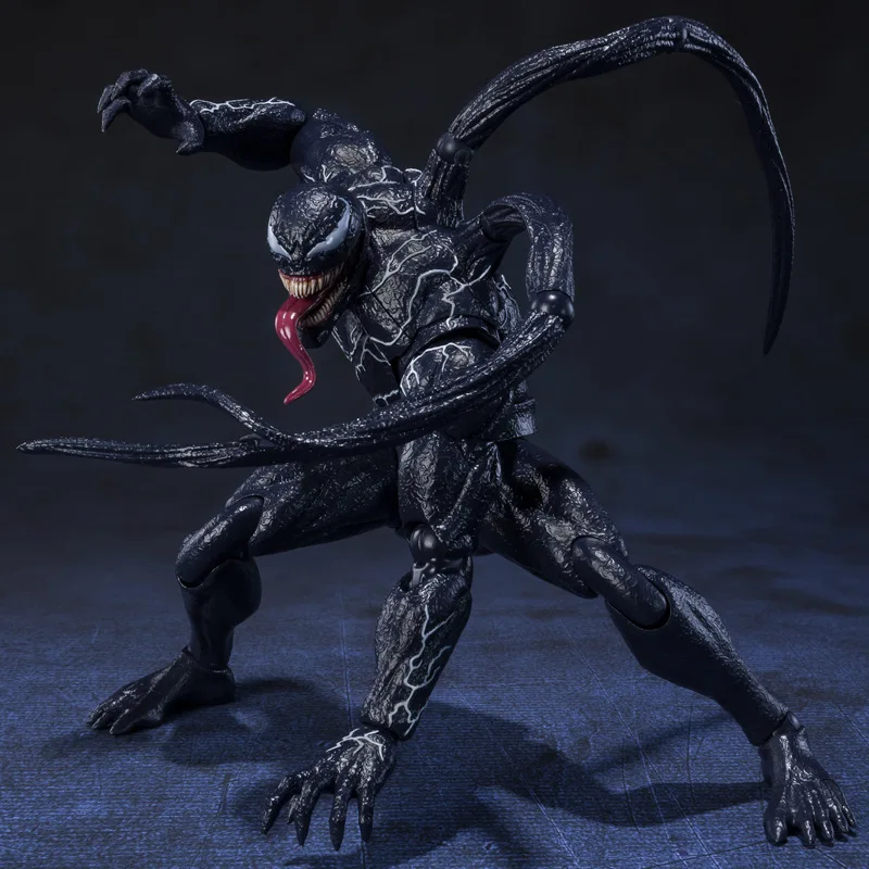 

SHF Venom Carnage Action Figure Joint Movable Collection Venom Legends Change Face Statue Model Doll Collectible Kids Toy Gift