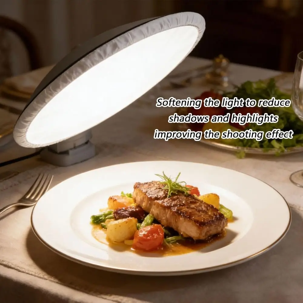 

New White Soft Light Diffuser Sock 42/52cm Standard Cloth Filter Nylon Diffuser Shade Dish