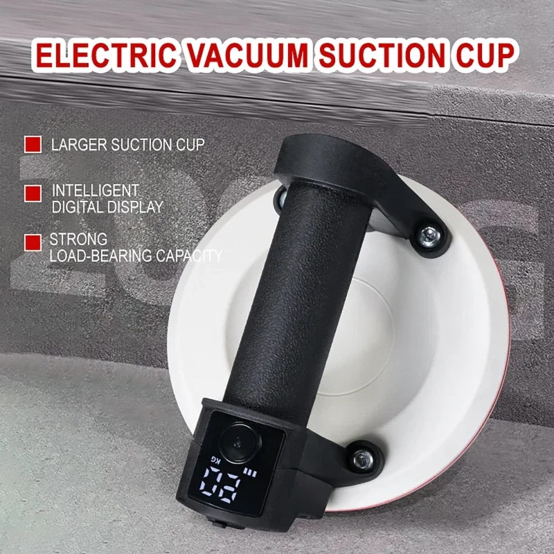 Electric Vacuum Suction Cup 6 Inch 200KG Lifter Load Capacity Heavy-Duty Hand-Held Glass Lifter Moving Large Granite Tile Tool