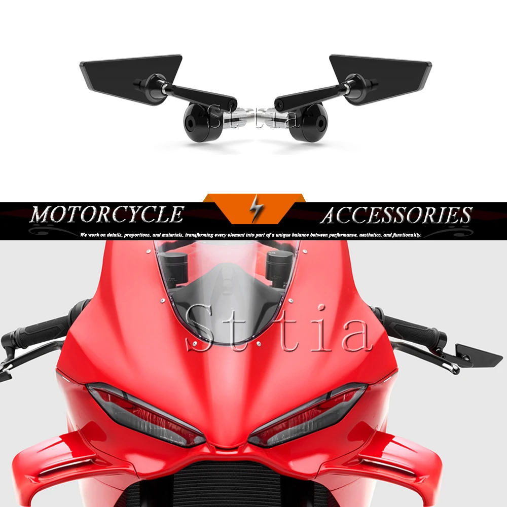 

Motorcycle CNC Aluminum Handle Bar End Mirrors For Ducati Panigale V4 S PANIGALE V4 R 2022-2025 2026 Anti-Glare Rearview Mirror
