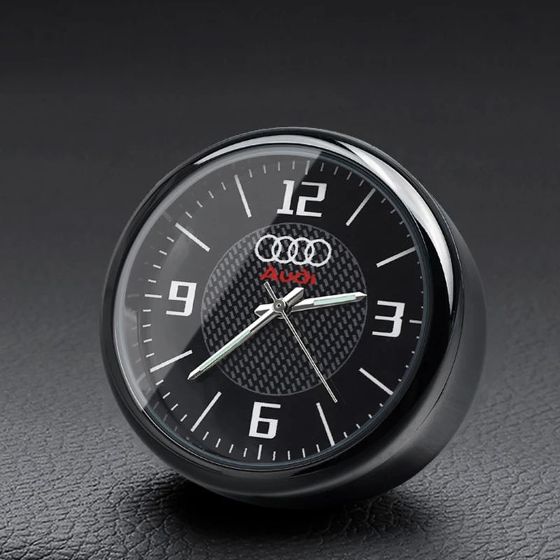 Car Clock Ornaments Car Watch Ornaments For Audi A1 A3 8P 8L A4 A5 B6 B7 A6 A7 C5 C6 4F Q3 Q5 Q7 Q8 TT S3 S4 S6 RS Accessories